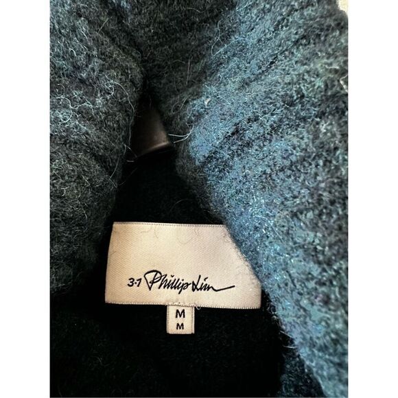 3.1 PHILLIP LIM Fringe Overlap Turtleneck Sweater Size M - Picture 7 of 11